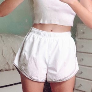 WHITE AND GRAY NIKE SHORTS